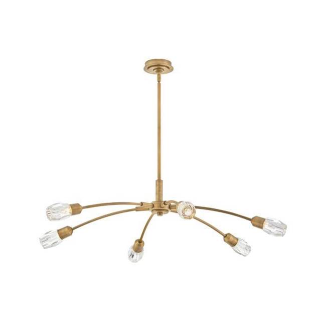 Fredrick Ramond FR33326HB Heritage Brass Large Single Tier Chandelier Image 3