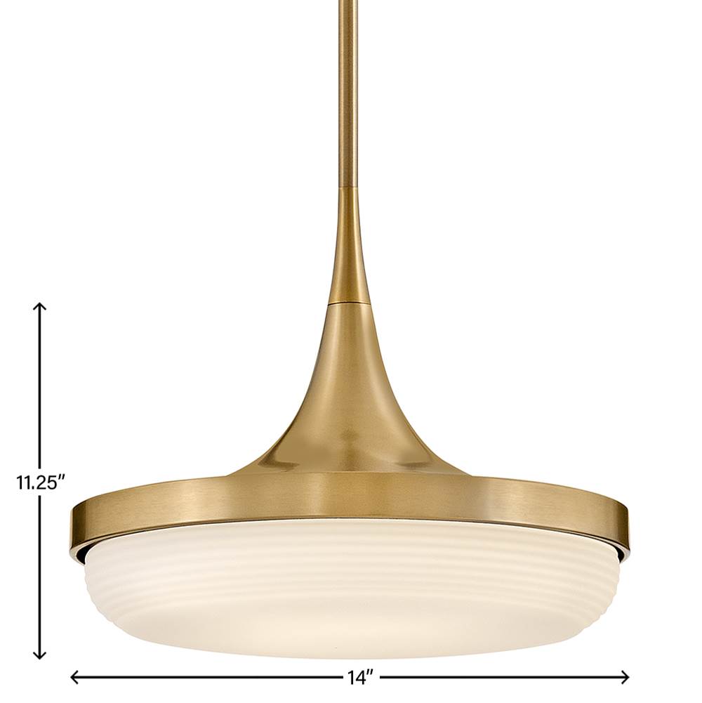 Fredrick Ramond FR35047LCB Lacquered Brass Medium Led Convertible Pendant Image 2