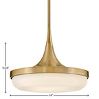 Fredrick Ramond FR35047LCB Lacquered Brass Medium Led Convertible Pendant Image 2
