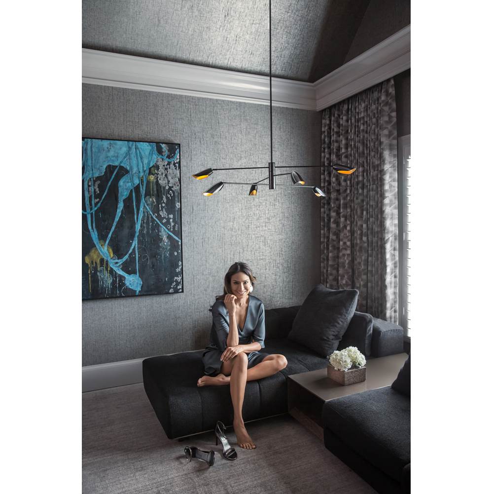 Fredrick Ramond FR35806BLK Black Chandelier Bowery Image 2
