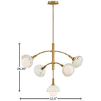 Fredrick Ramond FR38405HB Heritage Brass Medium Multi Tier Chandelier Image 2