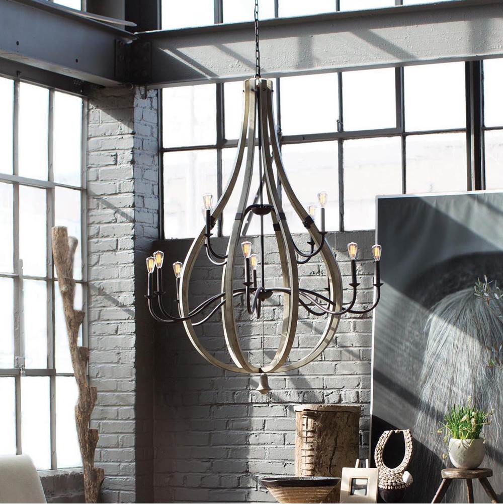 Fredrick Ramond FR40579IRR Iron Rust Chandelier Middlefield Image 4