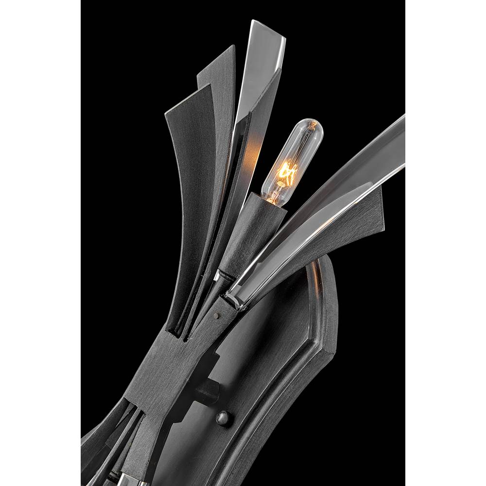 Fredrick Ramond FR40902BGR Brushed Graphite Two Light Sconce Image 6