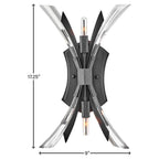 Fredrick Ramond FR40902BGR Brushed Graphite Two Light Sconce Image 3