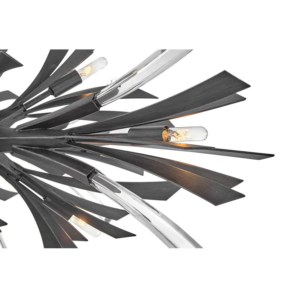 Fredrick Ramond FR40906BGR Brushed Graphite Medium Single Tier Pendant Image 7