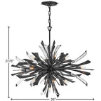 Fredrick Ramond FR40906BGR Brushed Graphite Medium Single Tier Pendant Image 3