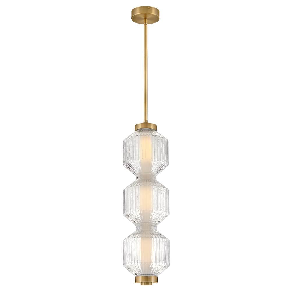 Fredrick Ramond FR41467LCB Lacquered Brass Medium Led Convertible Pendant Image 7