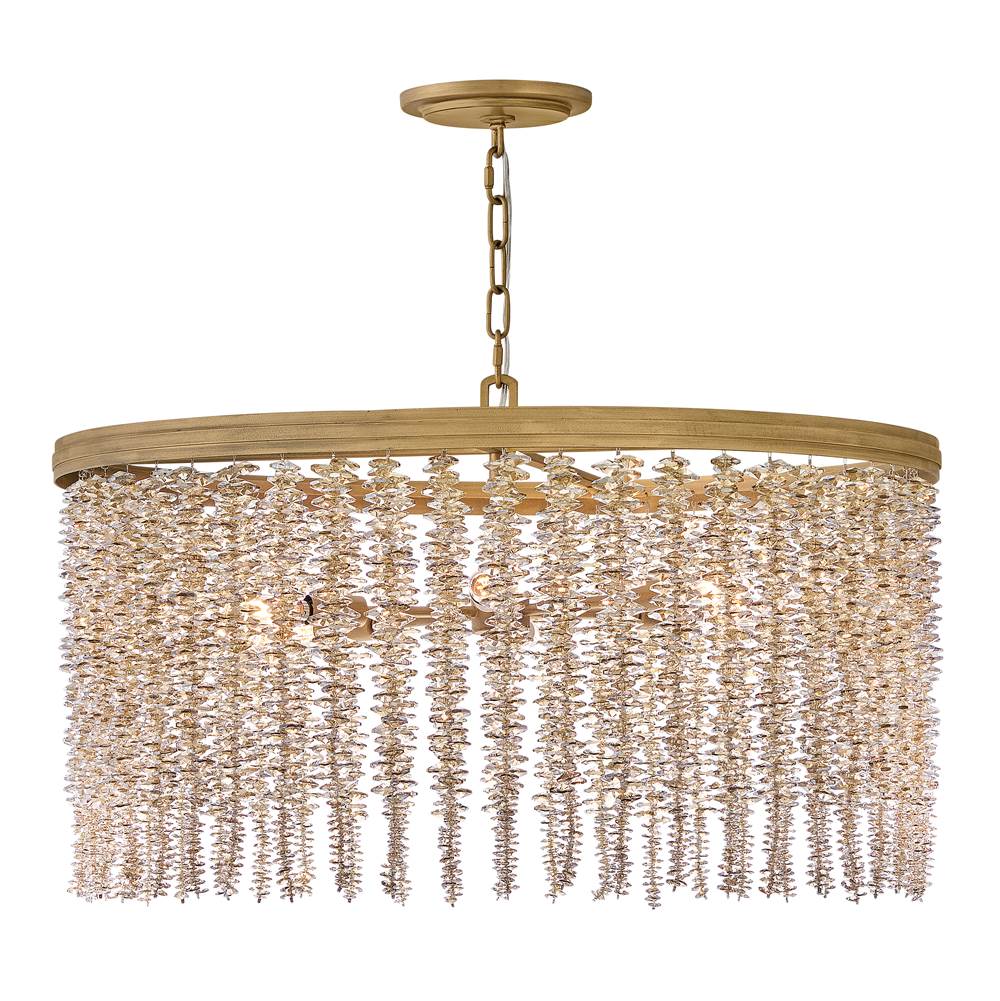 Fredrick Ramond FR41494BNG-LA Burnished Gold Medium Convertible Chandelier Image 1