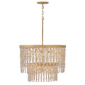 Fredrick Ramond FR41495BNG-LA Burnished Gold Medium Convertible Chandelier Image 1