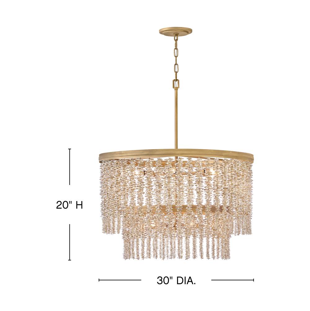 Fredrick Ramond FR41498BNG-LA Burnished Gold Medium Chandelier Image 4
