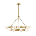 Fredrick Ramond FR41905LCB Lacquered Brass Large Multi Tier Chandelier Image 1
