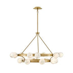 Fredrick Ramond FR41905LCB Lacquered Brass Large Multi Tier Chandelier Image 1