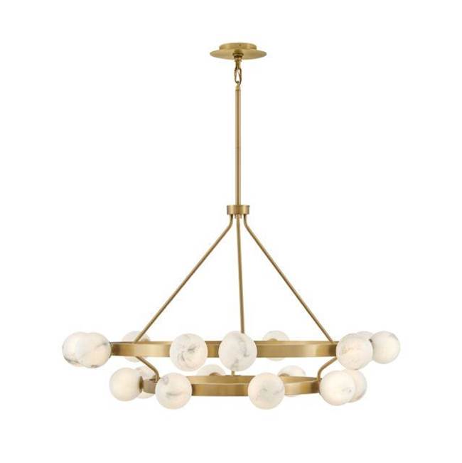 Fredrick Ramond FR41905LCB Lacquered Brass Large Multi Tier Chandelier Image 1