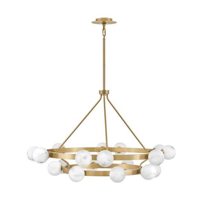 Fredrick Ramond FR41905LCB Lacquered Brass Large Multi Tier Chandelier Image 3