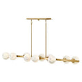 Fredrick Ramond FR41906LCB Lacquered Brass Large Ten Light Linear Image 1