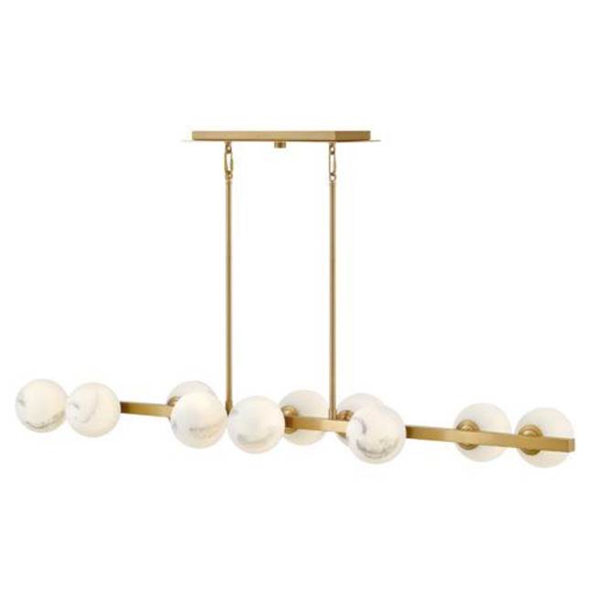 Fredrick Ramond FR41906LCB Lacquered Brass Large Ten Light Linear Image 1