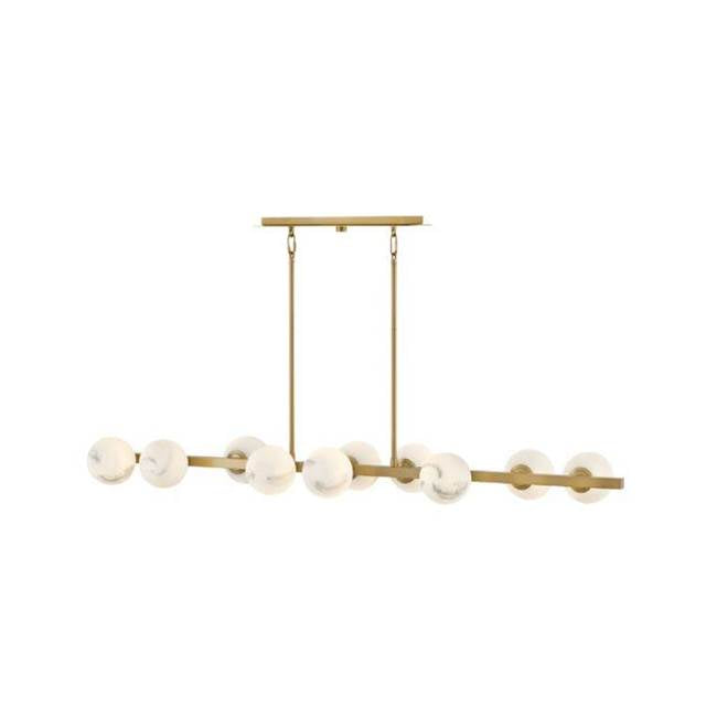 Fredrick Ramond FR41906LCB Lacquered Brass Large Ten Light Linear Image 7