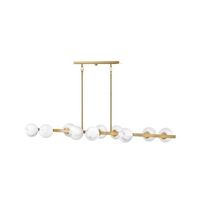 Fredrick Ramond FR41906LCB Lacquered Brass Large Ten Light Linear Image 6