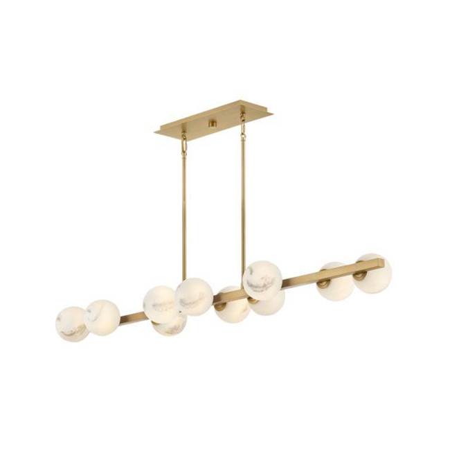 Fredrick Ramond FR41906LCB Lacquered Brass Large Ten Light Linear Image 3