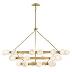 Fredrick Ramond FR41908LCB Lacquered Brass Double Extra Large Multi Tier Chandelier Image 1