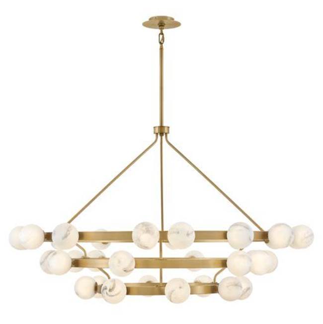 Fredrick Ramond FR41908LCB Lacquered Brass Double Extra Large Multi Tier Chandelier Image 1