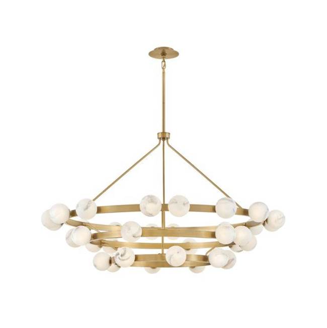 Fredrick Ramond FR41908LCB Lacquered Brass Double Extra Large Multi Tier Chandelier Image 5