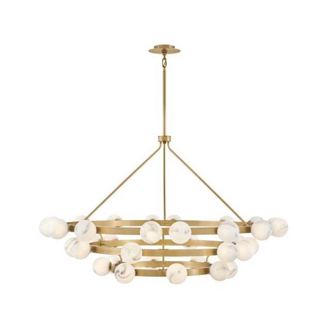 Fredrick Ramond FR41908LCB Lacquered Brass Double Extra Large Multi Tier Chandelier Image 4