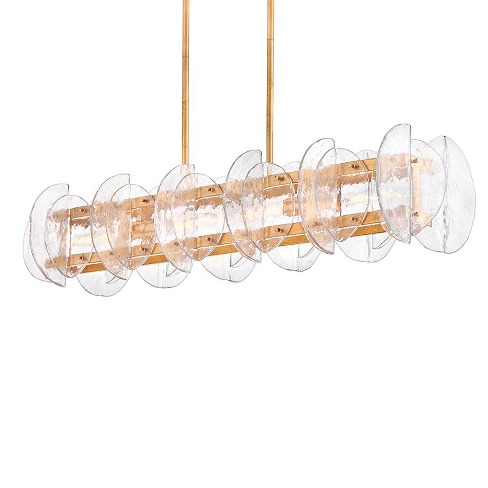 Fredrick Ramond FR41925DA Distressed Brass Medium Four Light Linear Image 8