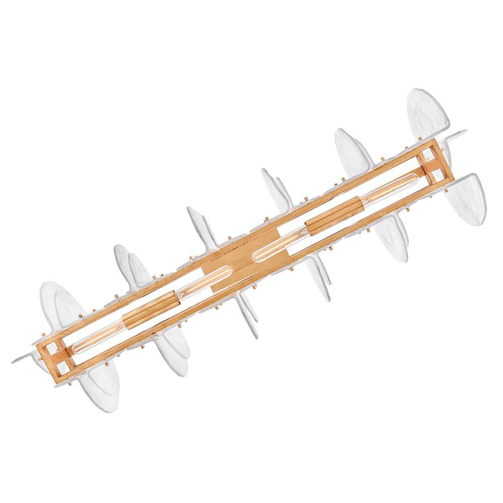 Fredrick Ramond FR41925DA Distressed Brass Medium Four Light Linear Image 3