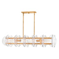 Fredrick Ramond FR41925DA Distressed Brass Medium Four Light Linear Image 1