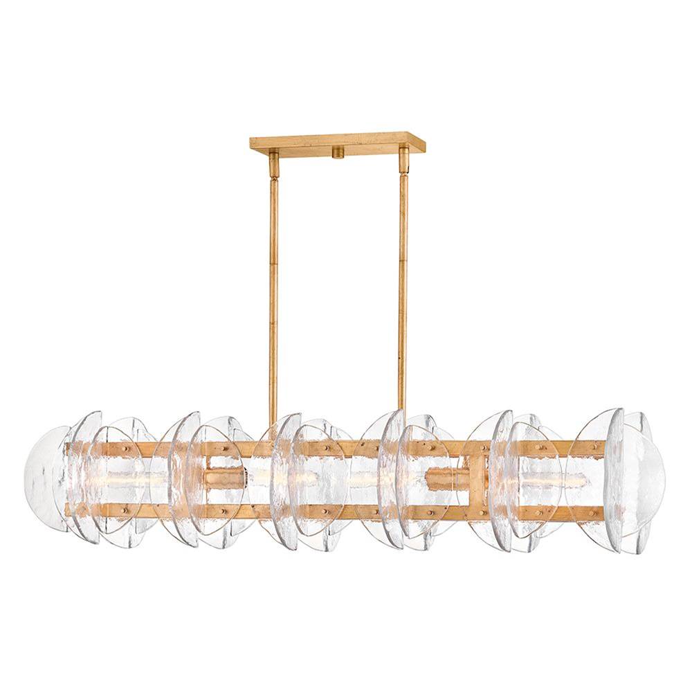 Fredrick Ramond FR41925DA Distressed Brass Medium Four Light Linear Image 1