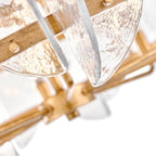 Fredrick Ramond FR41926DA Distressed Brass Large Drum Chandelier Image 6