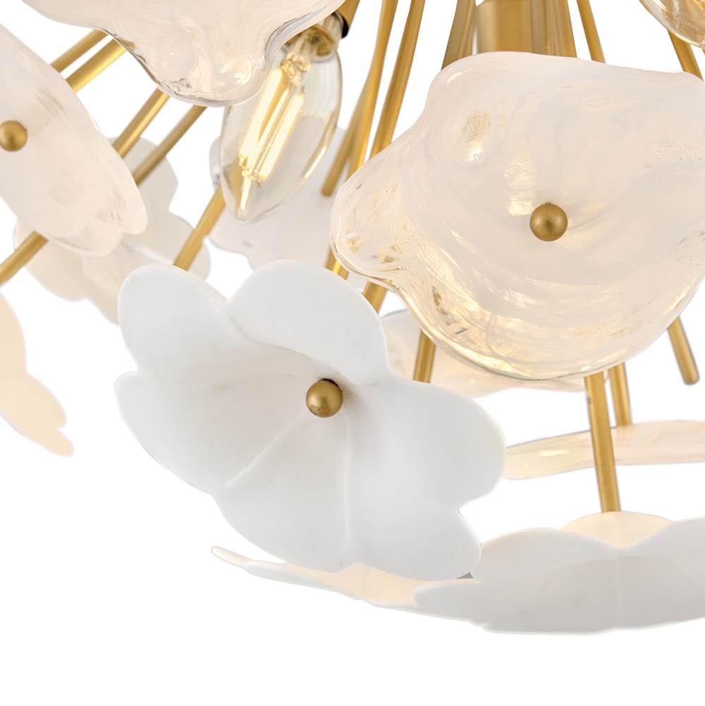 Fredrick Ramond FR41961DG Deluxe Gold Medium Semi-flush Mount Image 5