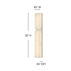 Fredrick Ramond FR41972LCB Lacquered Brass Large Led Sconce Image 4
