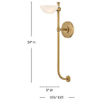 Fredrick Ramond FR42110HB Heritage Brass Large Single Light Sconce Image 3