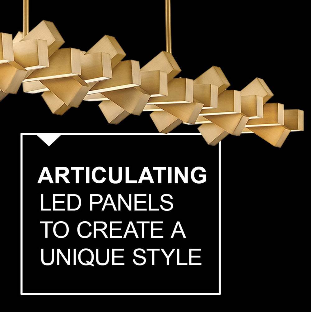 Fredrick Ramond FR42456LCB Lacquered Brass Large Led Linear Image 2