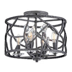 Fredrick Ramond FR46801BGR Brushed Graphite Medium Convertible Flush Mount Image 5