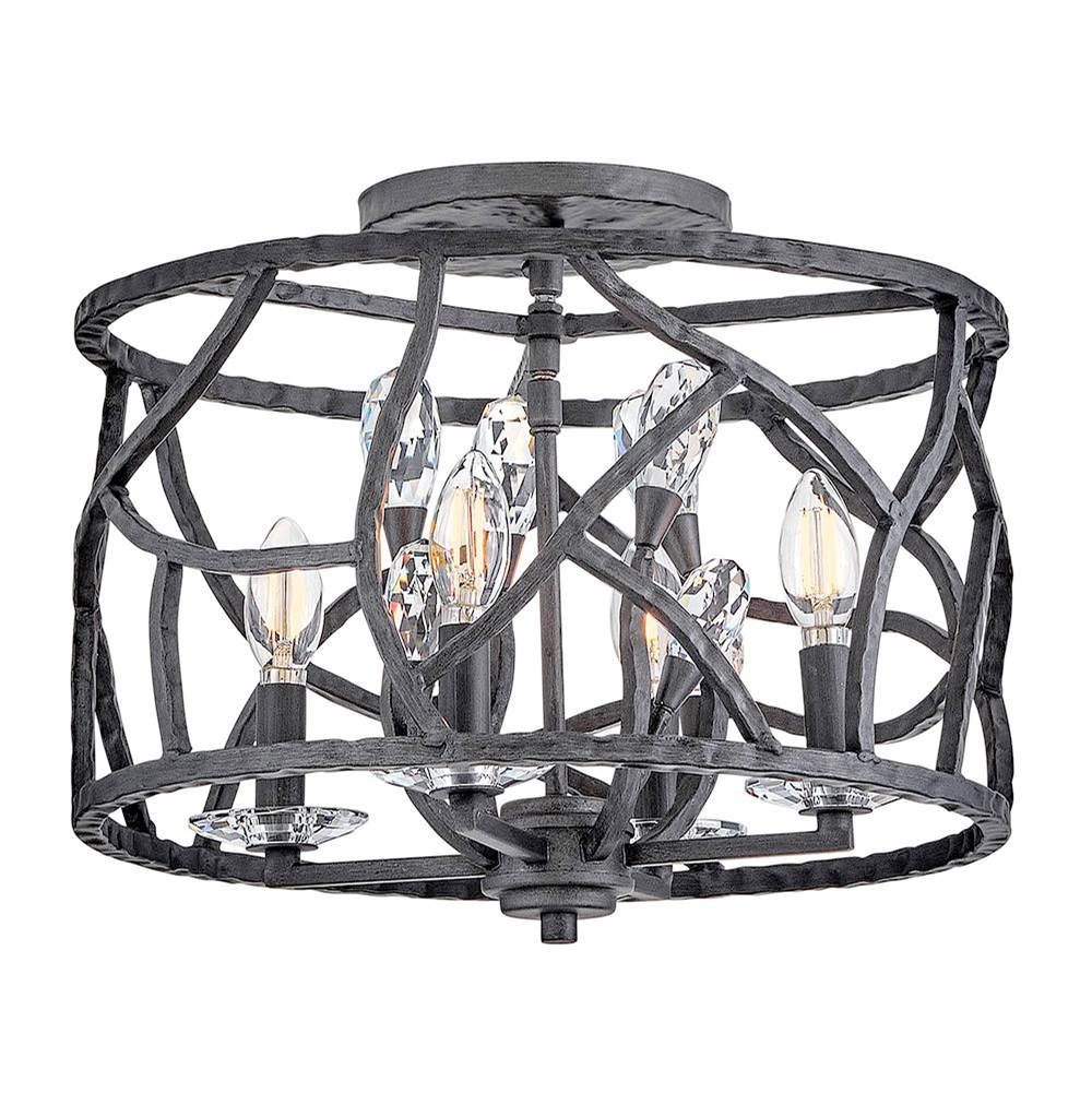 Fredrick Ramond FR46801BGR Brushed Graphite Medium Convertible Flush Mount Image 5