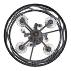 Fredrick Ramond FR46801BGR Brushed Graphite Medium Convertible Flush Mount Image 2