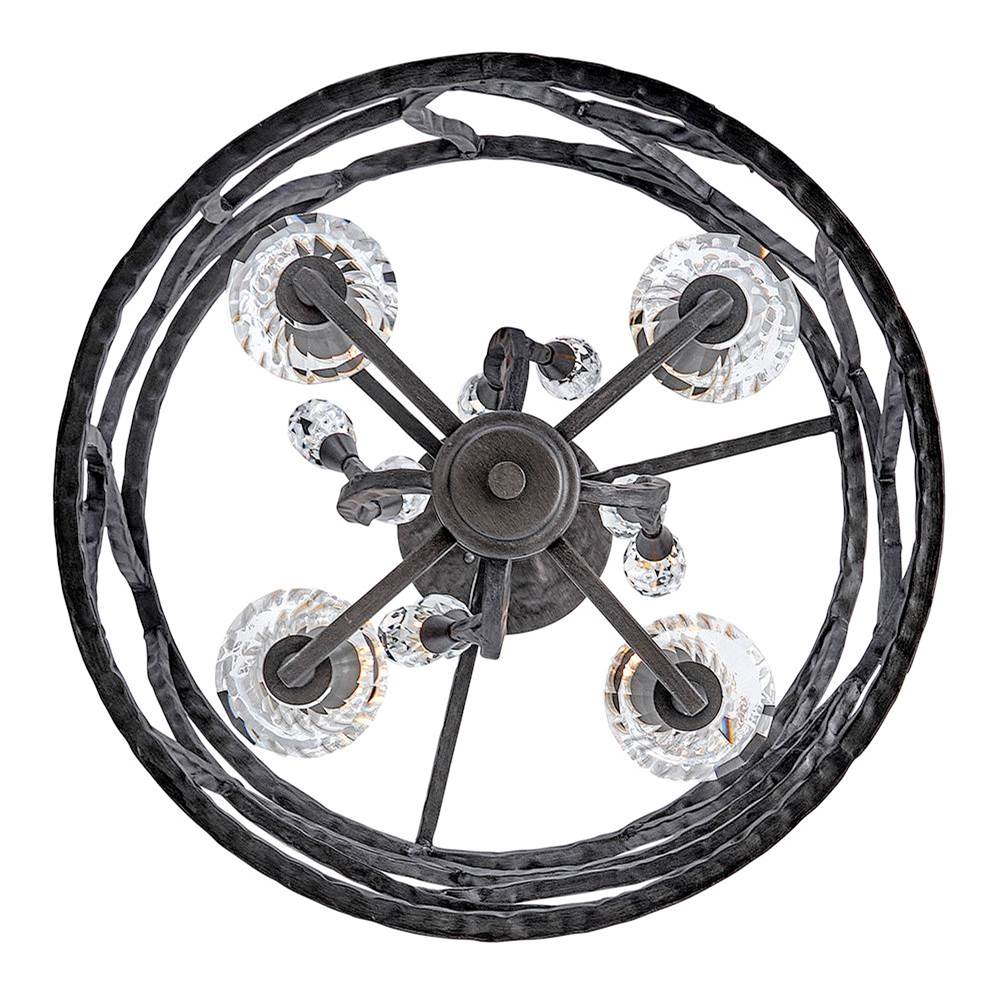 Fredrick Ramond FR46801BGR Brushed Graphite Medium Convertible Flush Mount Image 2