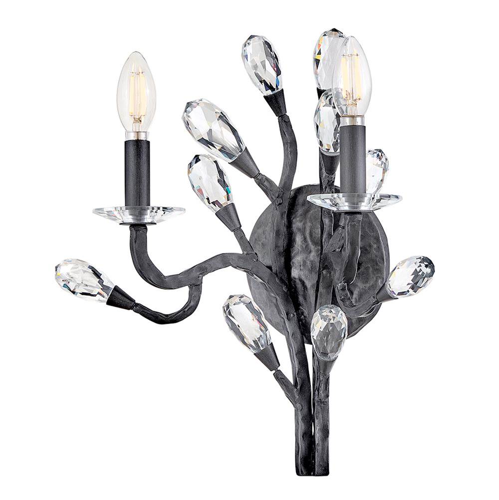 Fredrick Ramond FR46802BGR Brushed Graphite Medium Two Light Sconce Image 2