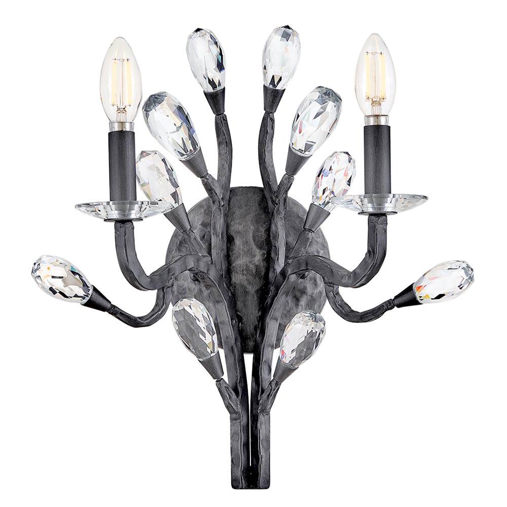 Fredrick Ramond FR46802BGR Brushed Graphite Medium Two Light Sconce Image 1