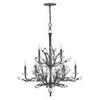 Fredrick Ramond FR46809BGR Brushed Graphite Medium Two Tier Chandelier Image 2