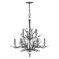 Fredrick Ramond FR46809BGR Brushed Graphite Medium Two Tier Chandelier Image 1