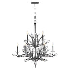 Fredrick Ramond FR46809BGR Brushed Graphite Medium Two Tier Chandelier Image 1