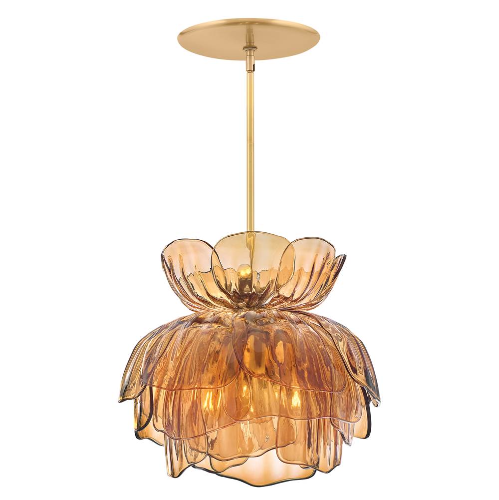 Fredrick Ramond FR46895UB-AM Unlacquered Brass Small Chandelier Image 1