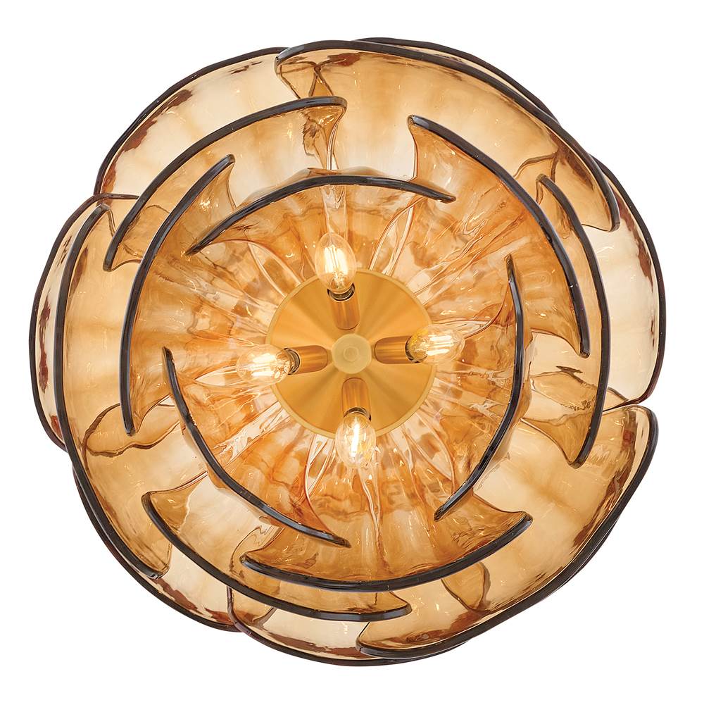 Fredrick Ramond FR46895UB-AM Unlacquered Brass Small Chandelier Image 5