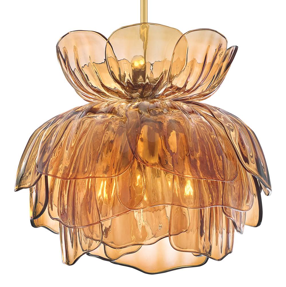 Fredrick Ramond FR46895UB-AM Unlacquered Brass Small Chandelier Image 4