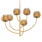 Fredrick Ramond FR46896UB-AM Unlacquered Brass Medium Chandelier Image 5