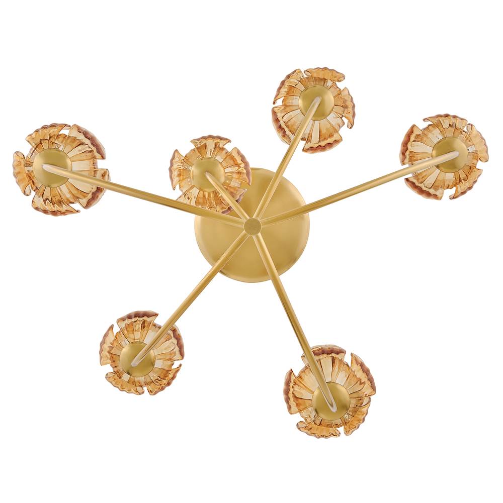 Fredrick Ramond FR46896UB-AM Unlacquered Brass Medium Chandelier Image 3